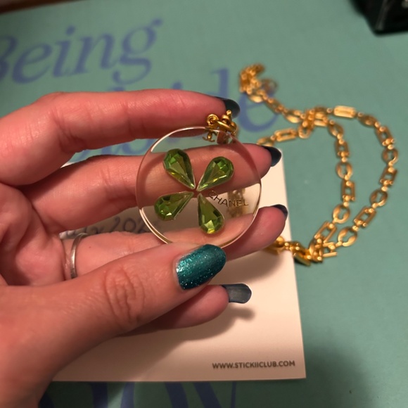 Chanel Gem Resin and Clover Necklace - Picture 3 of 4